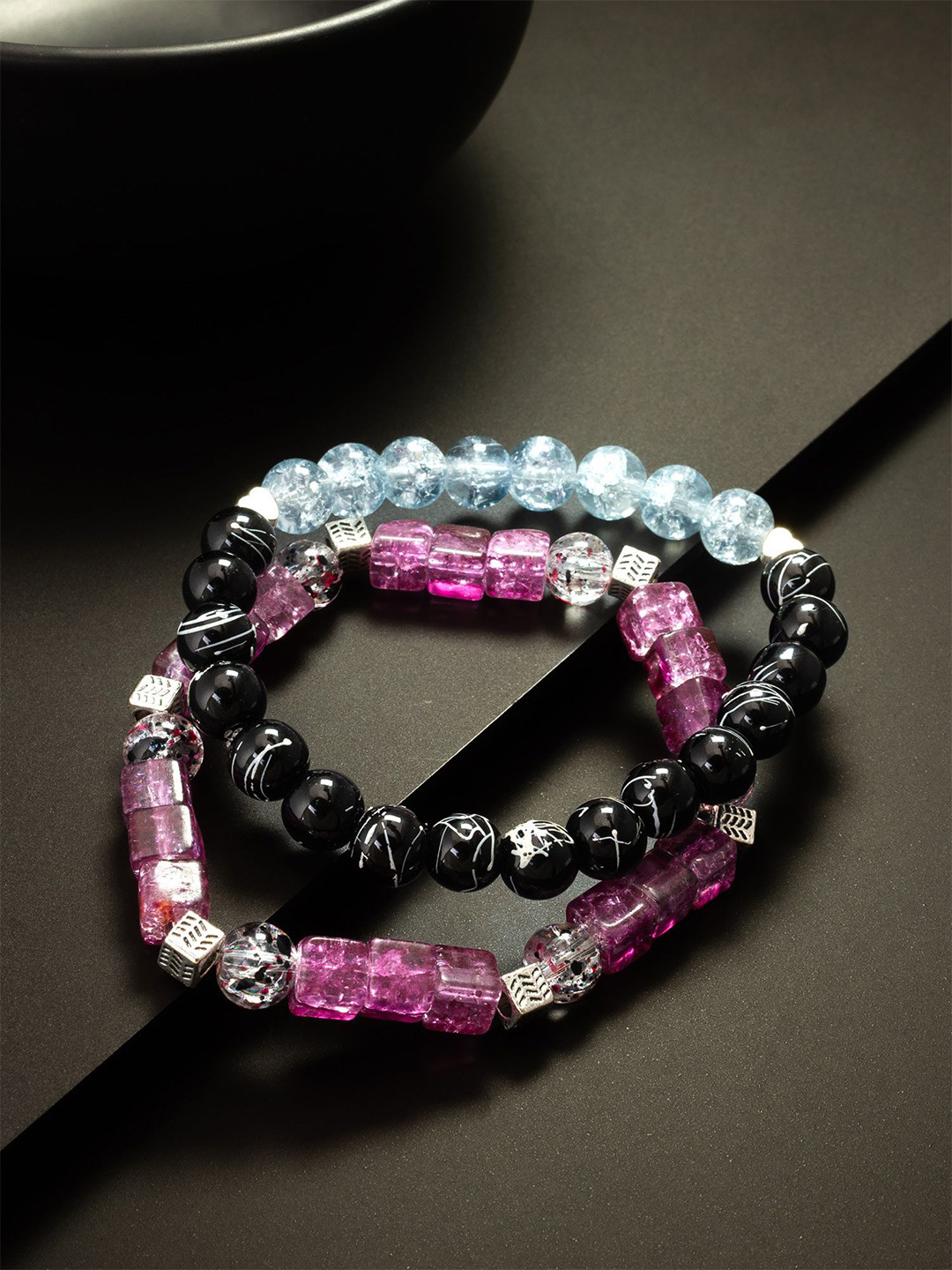 

aadita Women 2 Bracelet, Black