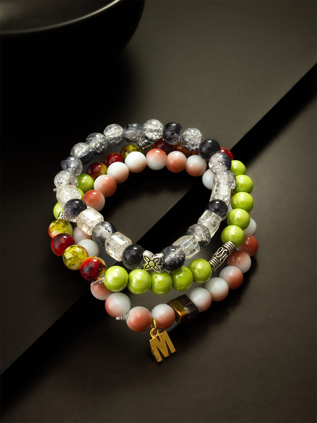 

aadita Women 3 Bracelet, Gold
