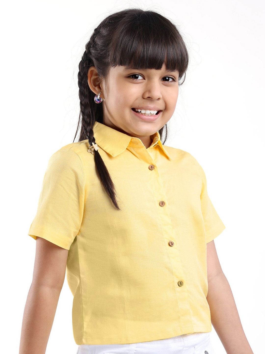 

ARIAS By LARA DUTTA Linen Top, Yellow