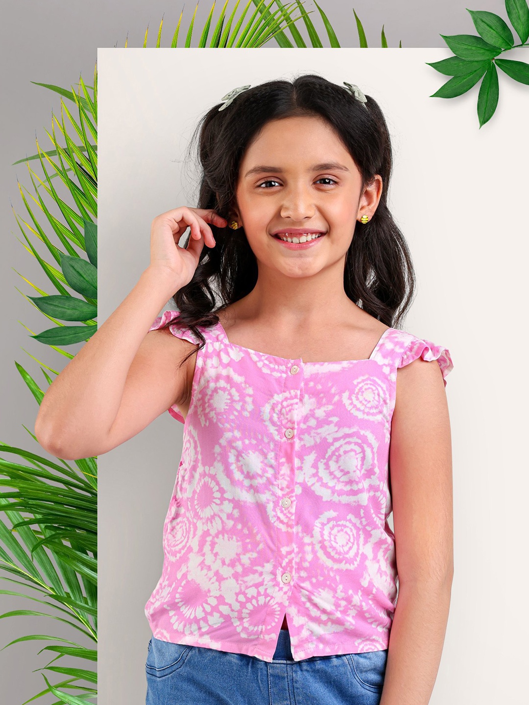 

ARIAS By LARA DUTTA Floral Print Top, Pink