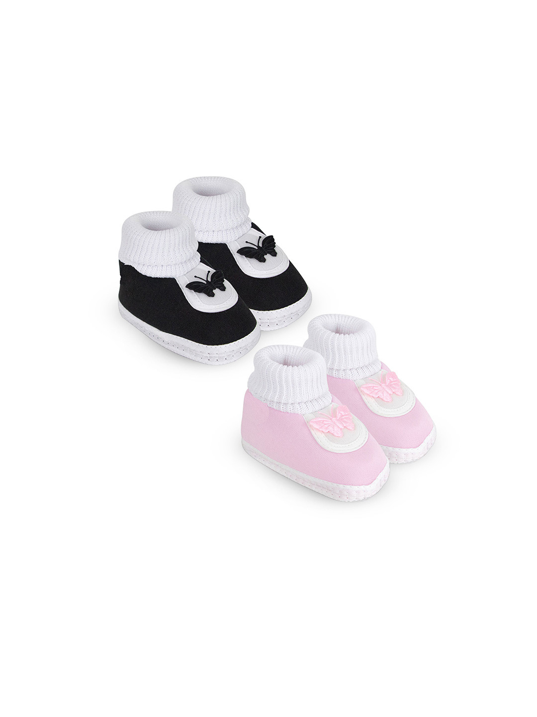 

BAESD Kids Set Of 2 Cotton Booties, Black