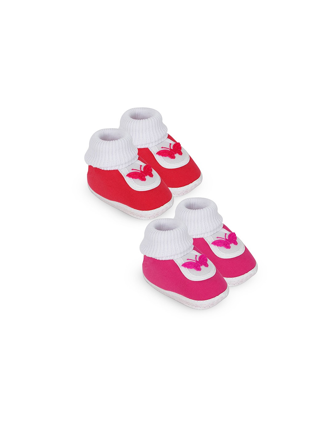 

BAESD Kids Set Of 2 Cotton Booties, Red