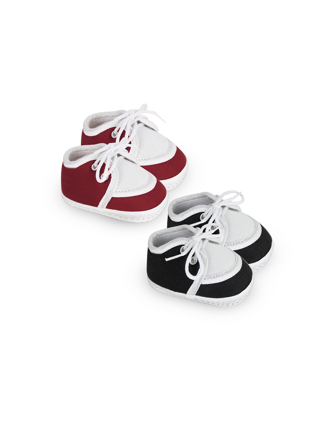 

BAESD Kids Set Of 2 Cotton Booties, Maroon