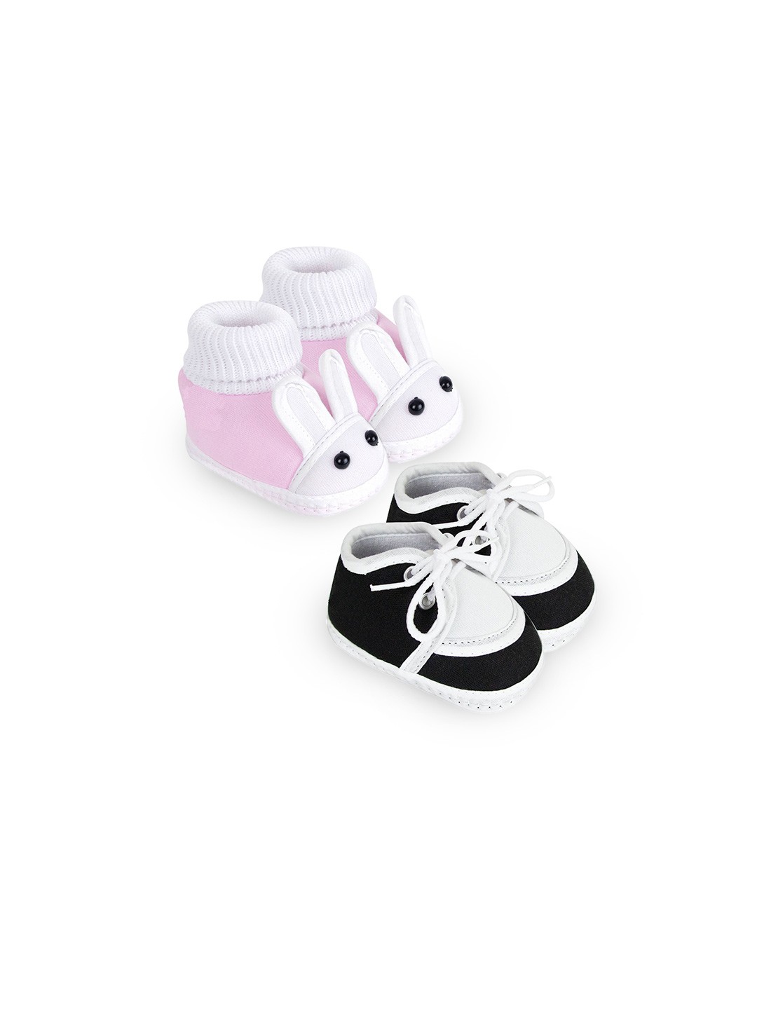 

BAESD Kids Set Of 2 Cotton Booties, Pink
