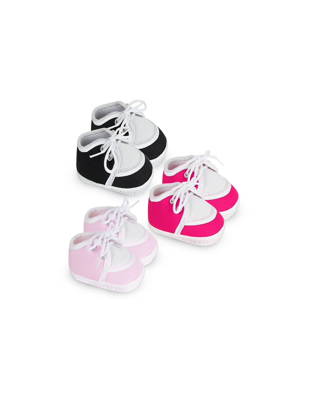 

BAESD Kids Set Of 3 Cotton Booties, Black
