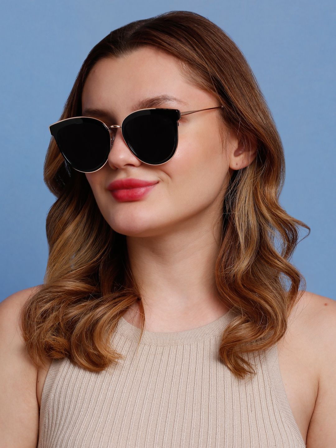 

SUNNIES Women Cateye Sunglasses with Polarised Lens, Grey