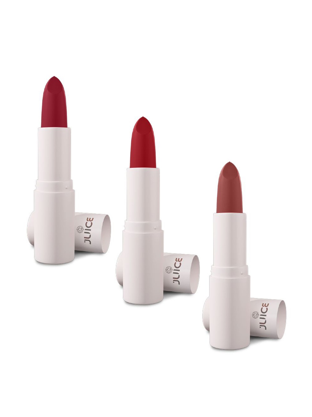 

JUICE Kiss Sensation Set Of 3 Matte Lipstick-4g Each-Red Rebel-Red Addict-Light Pink