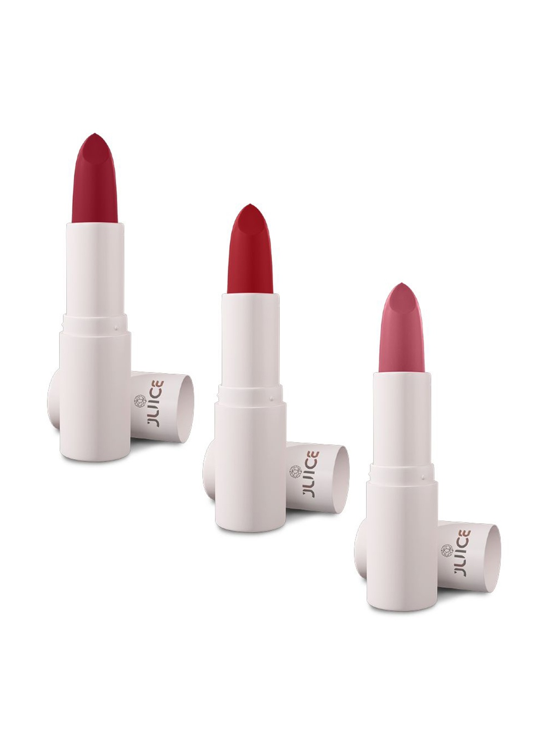 

JUICE Kiss Sensation Set Of 3 Matte Lipstick-4g Each-Red Rebel-Red Addict-Rose Pink