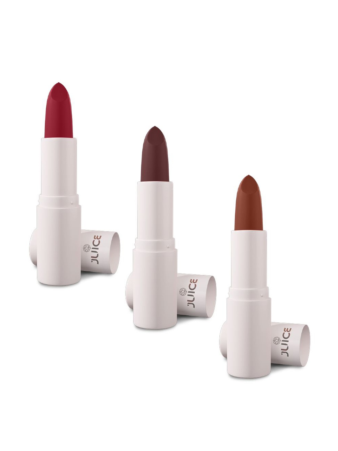 

JUICE Set Of 3 Kiss Sensation SPF 15 Lipsticks with Bio Retinol & Shea Butter, Red