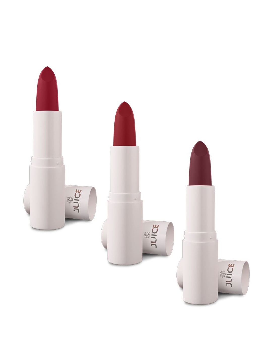 

JUICE Kiss Sensation Set Of 3 Matte Lipstick-4g Each-Red Rebel-Regal Red-Maroon Magnet