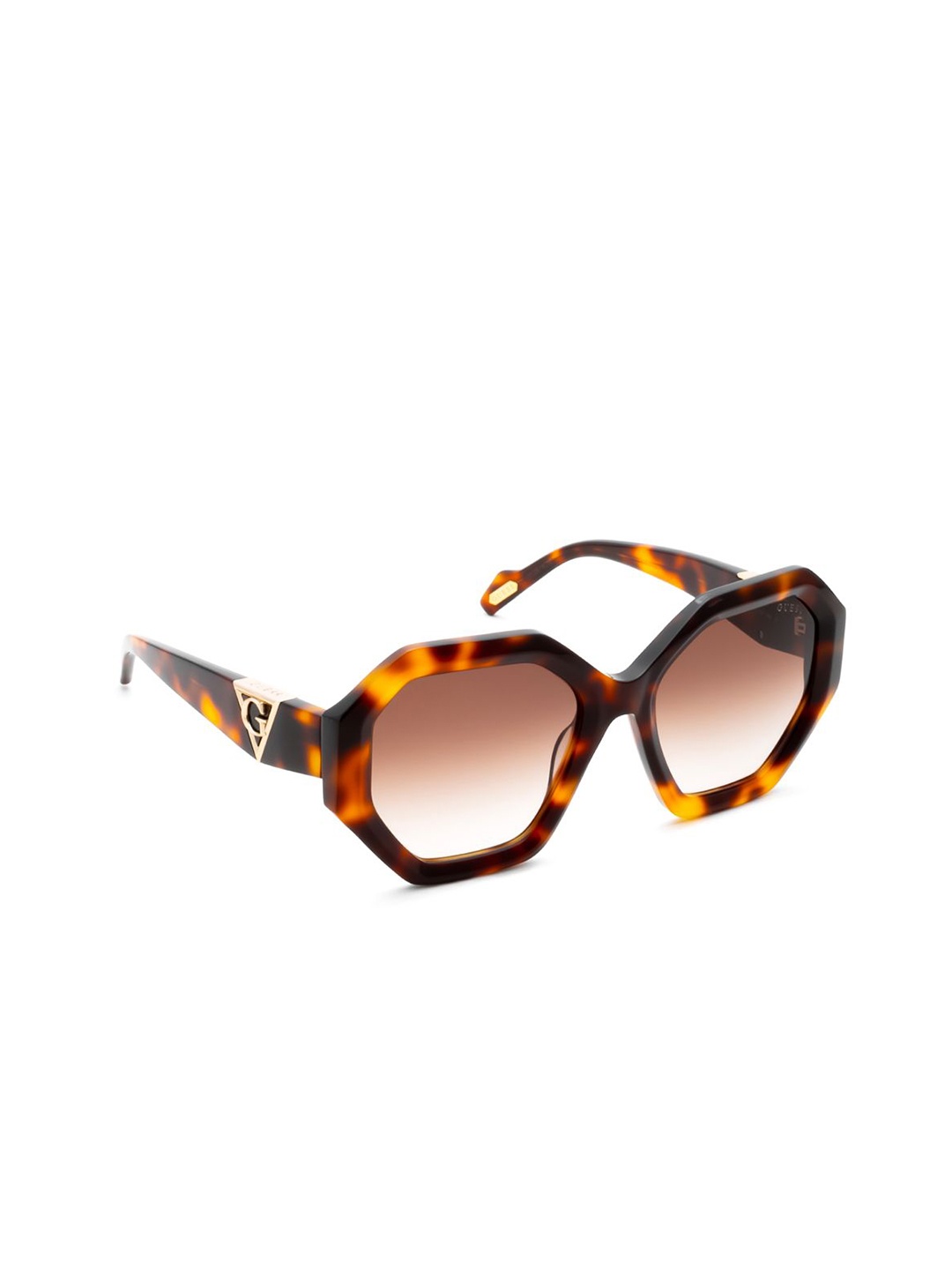 

GUESS Women Oversized Sunglasses with UV Protected Lens, Brown
