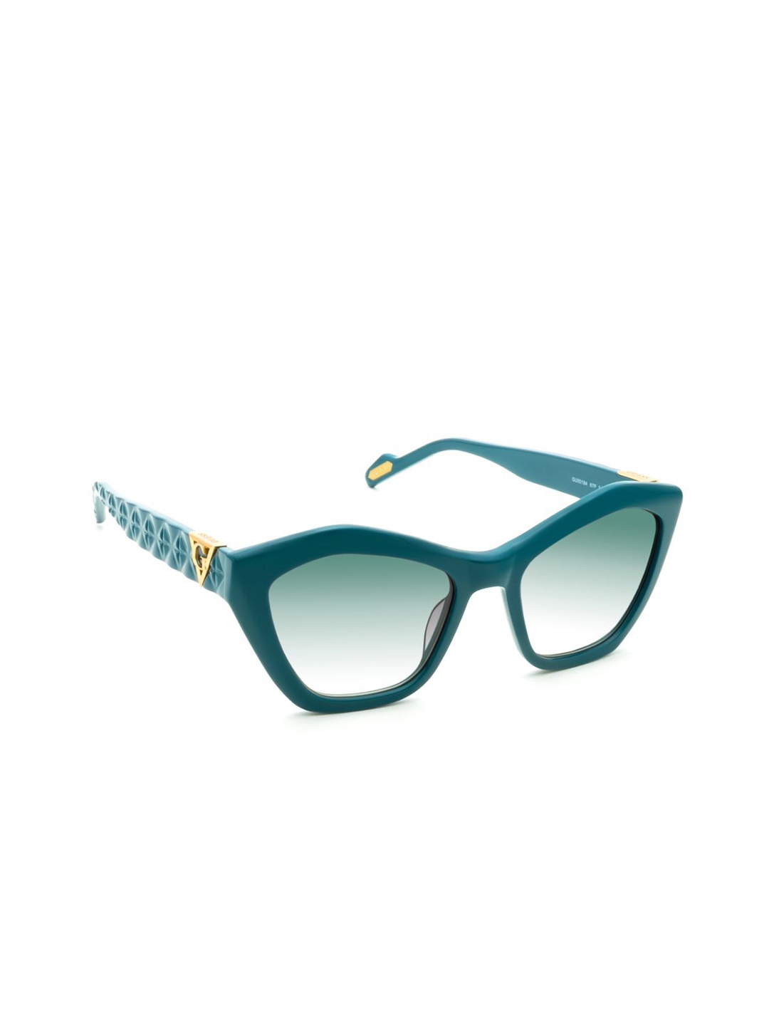 

GUESS Women Cateye Sunglasses with UV Protected Lens GUS001845487PSG, Green
