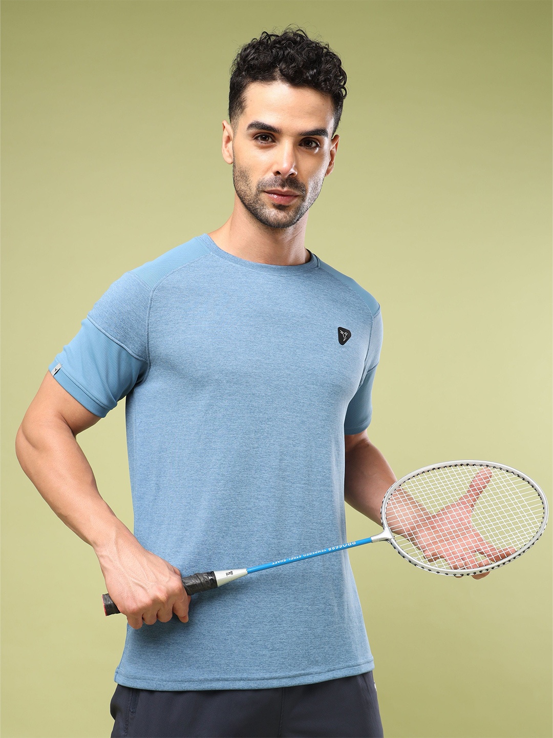 

Technosport Men Slim Fit Round Neck Sports UPF50 T-shirt, Blue