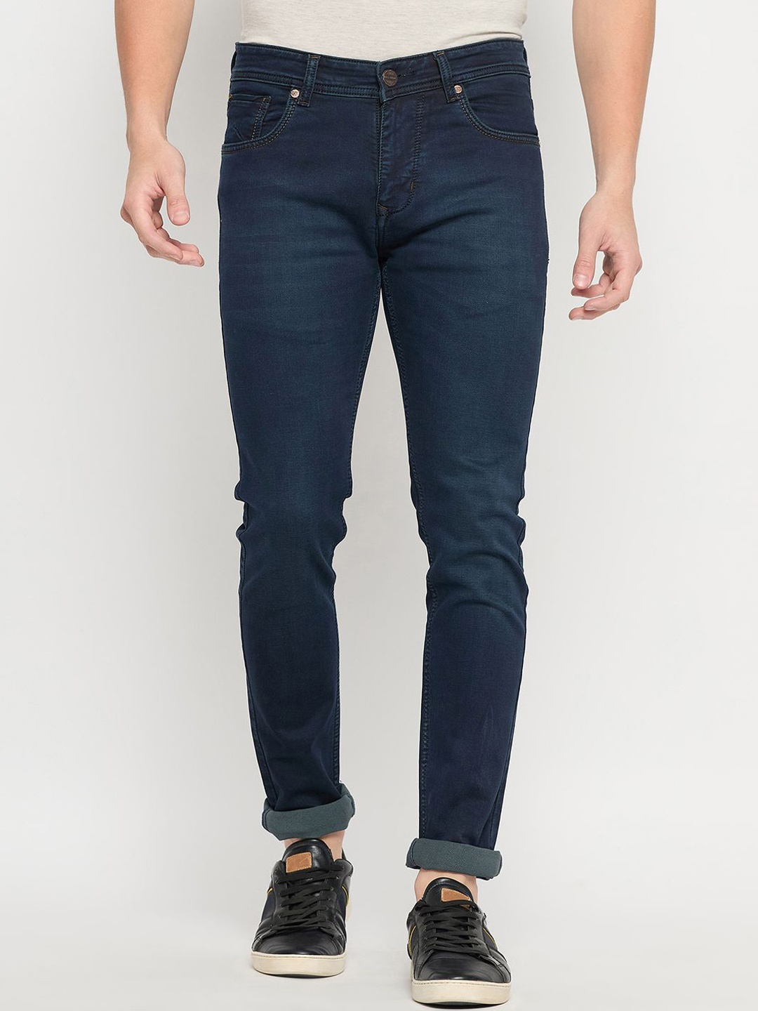 

Duke Men Slim Fit Light Fade Stretchable Jeans, Blue