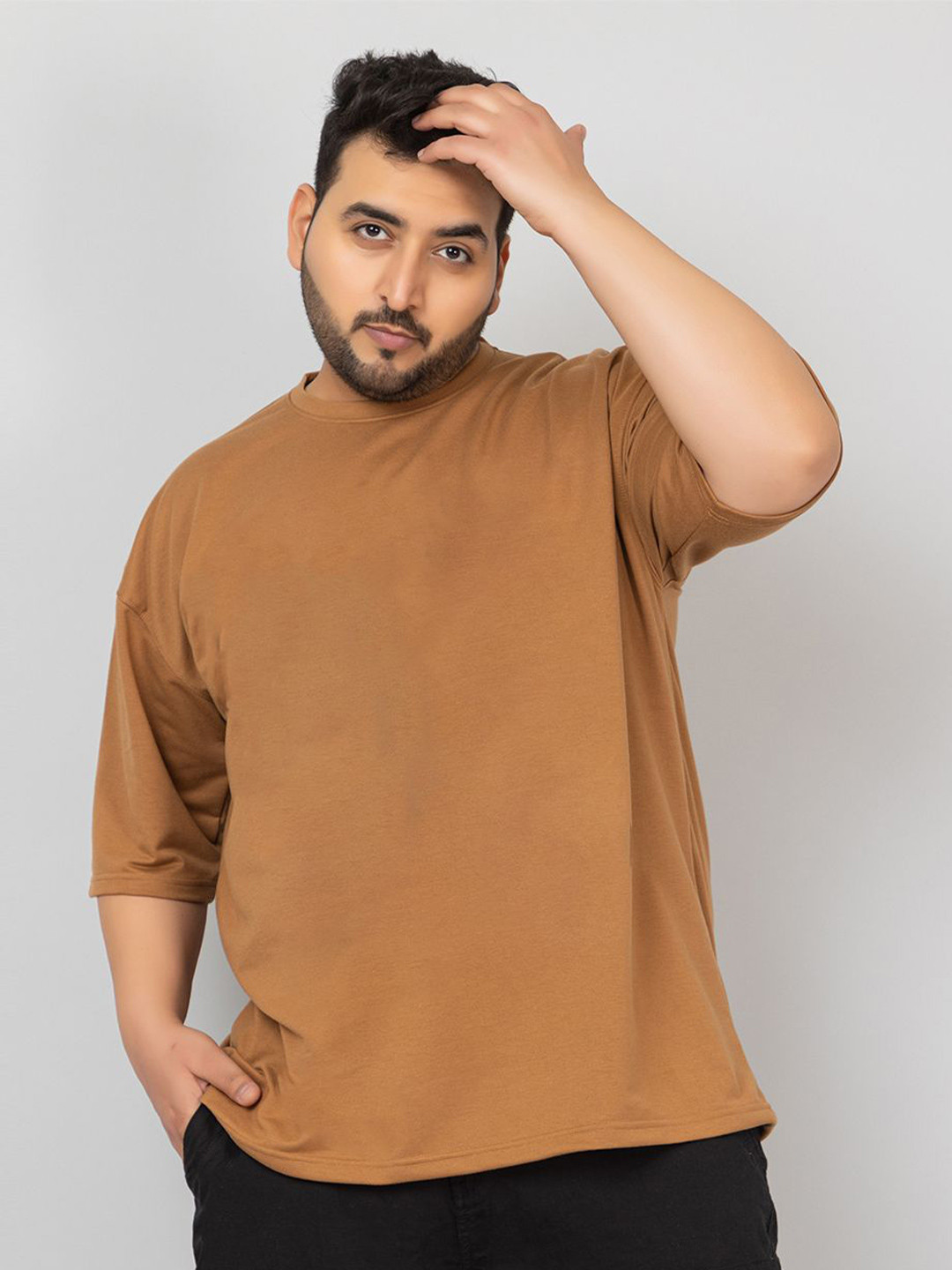 

CHKOKKO Men Polo Collar Pockets T-shirt, Gold