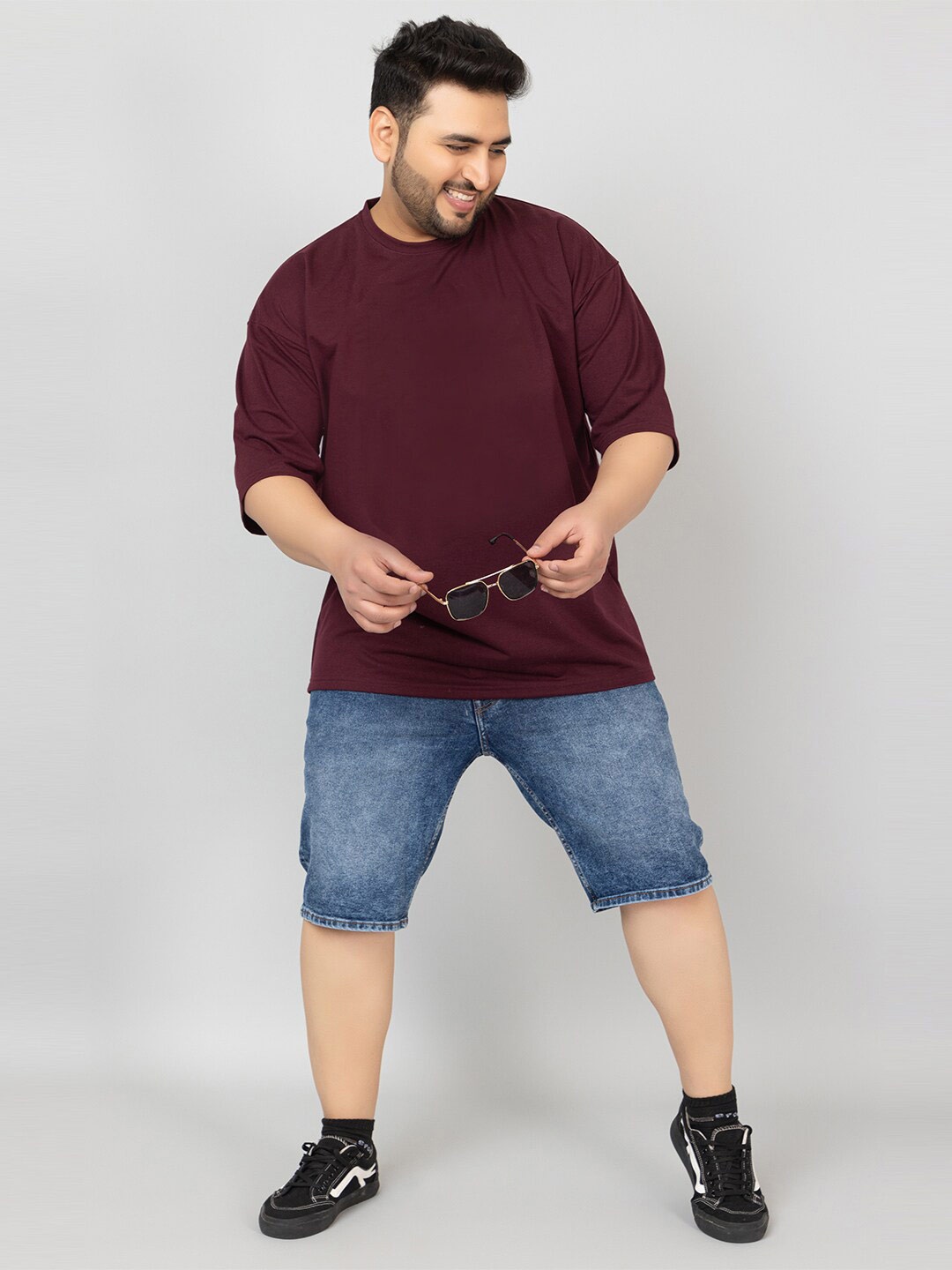 

CHKOKKO Men Pockets T-shirt, Violet