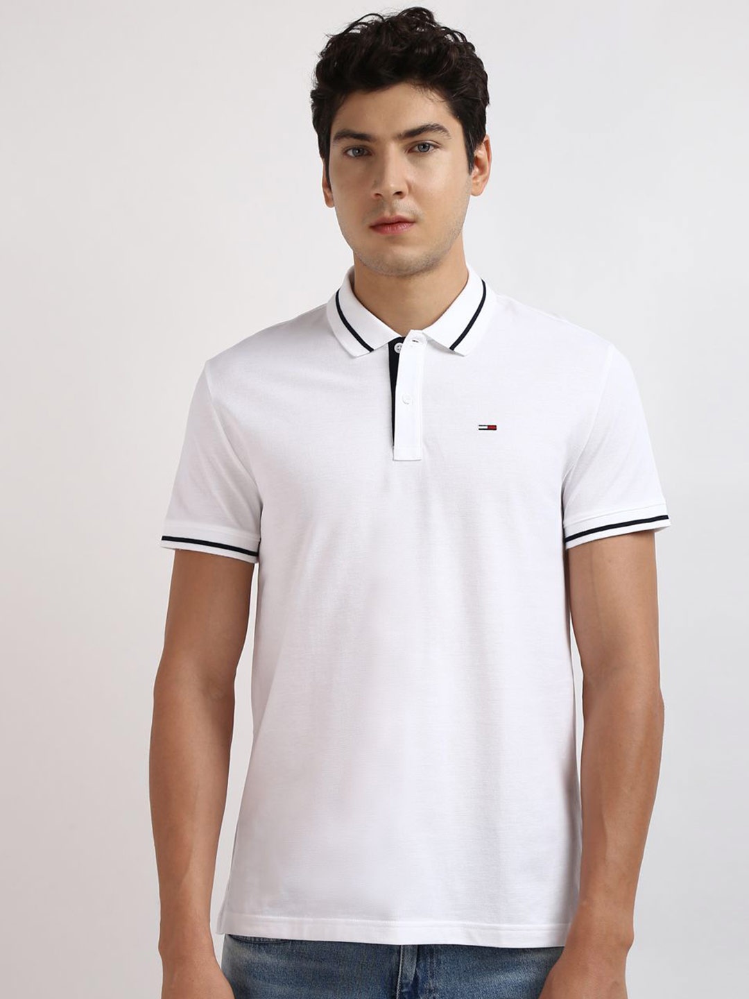 

Tommy Hilfiger Men Polo Collar T-shirt, White