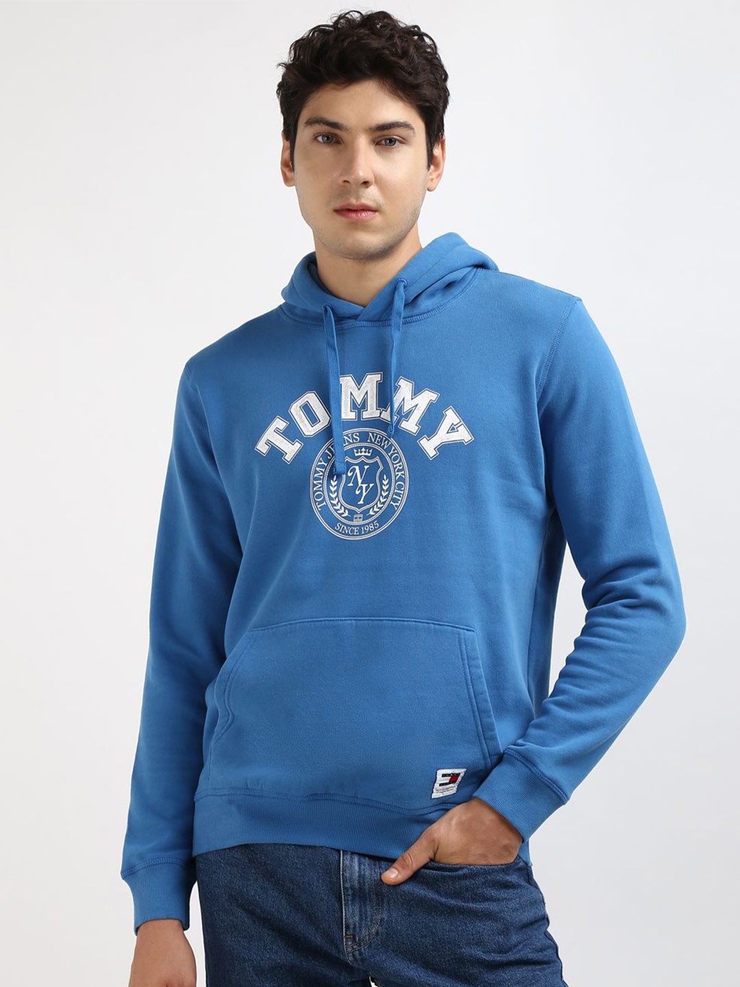 

Tommy Hilfiger Men Printed Hooded Sweatshirt, Blue