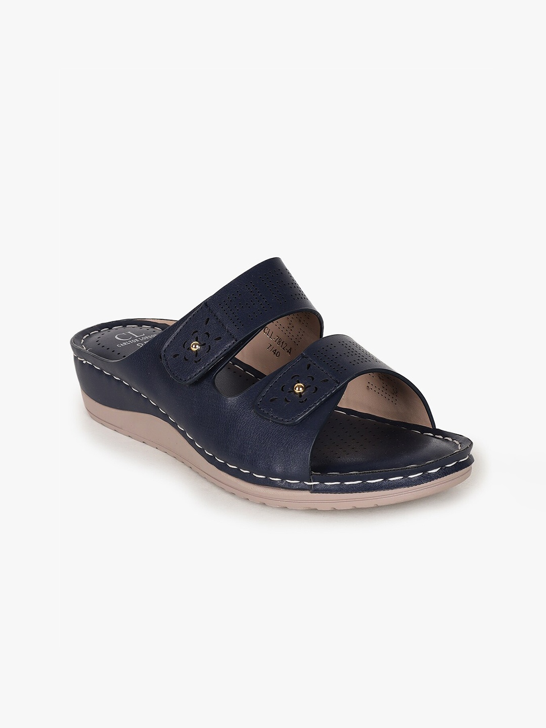 

Carlton London Women Comfort Sandals, Navy blue