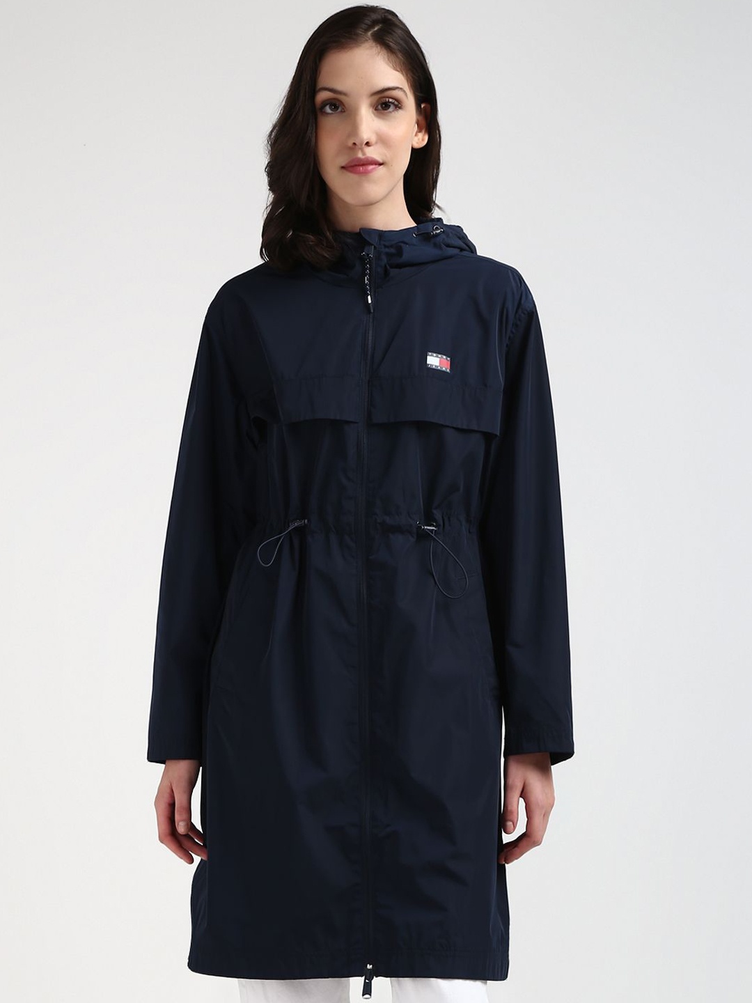 

Tommy Hilfiger Women Longline Open Front Jacket, Navy blue