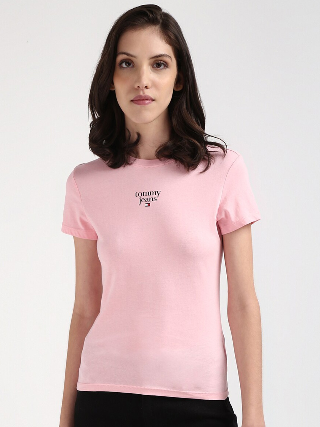 

Tommy Hilfiger Women Printed Round Neck T-shirt, Pink