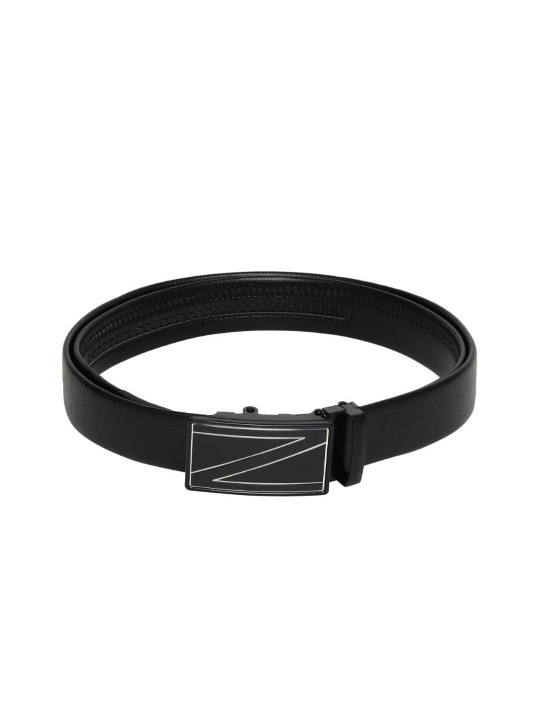 

Kastner Men Textured Slider Buckle Closure Belt, Black
