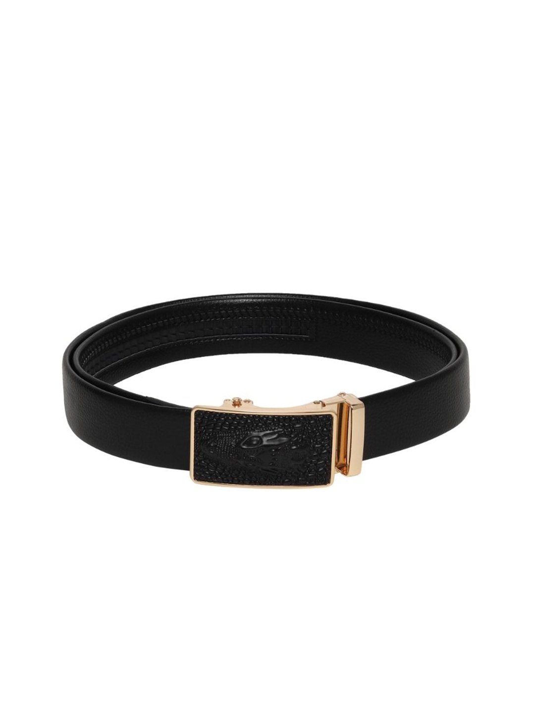 

Kastner Men Textured Slider Buckle Closure Belt, Black