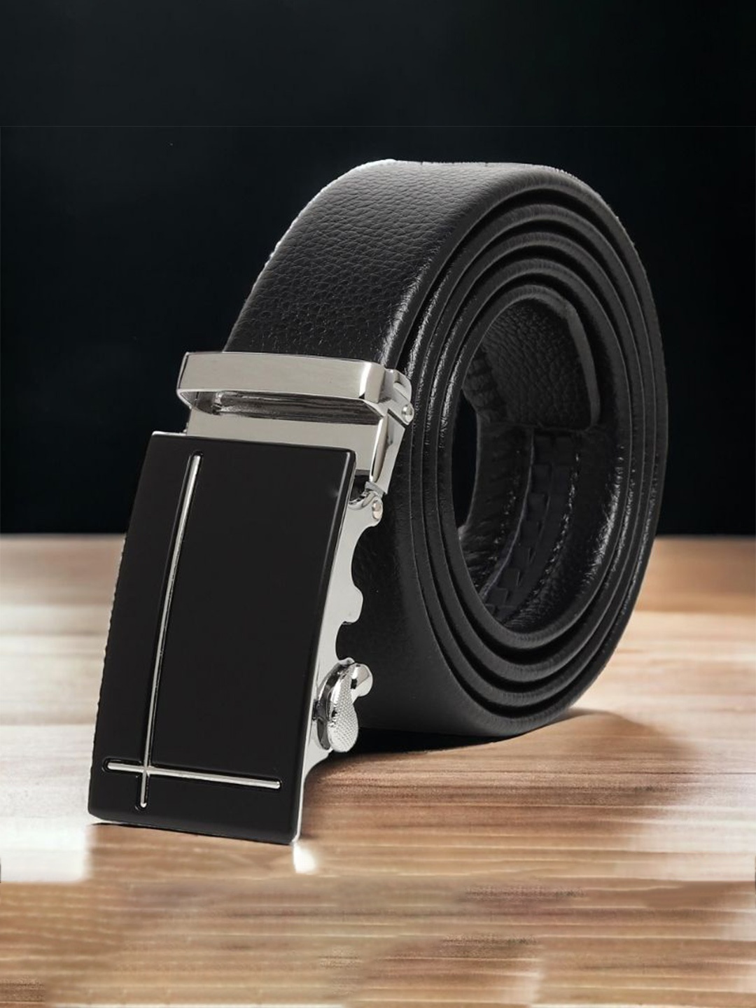 

Kastner Men Textured Slider Buckle Closure Formal Belt, Black