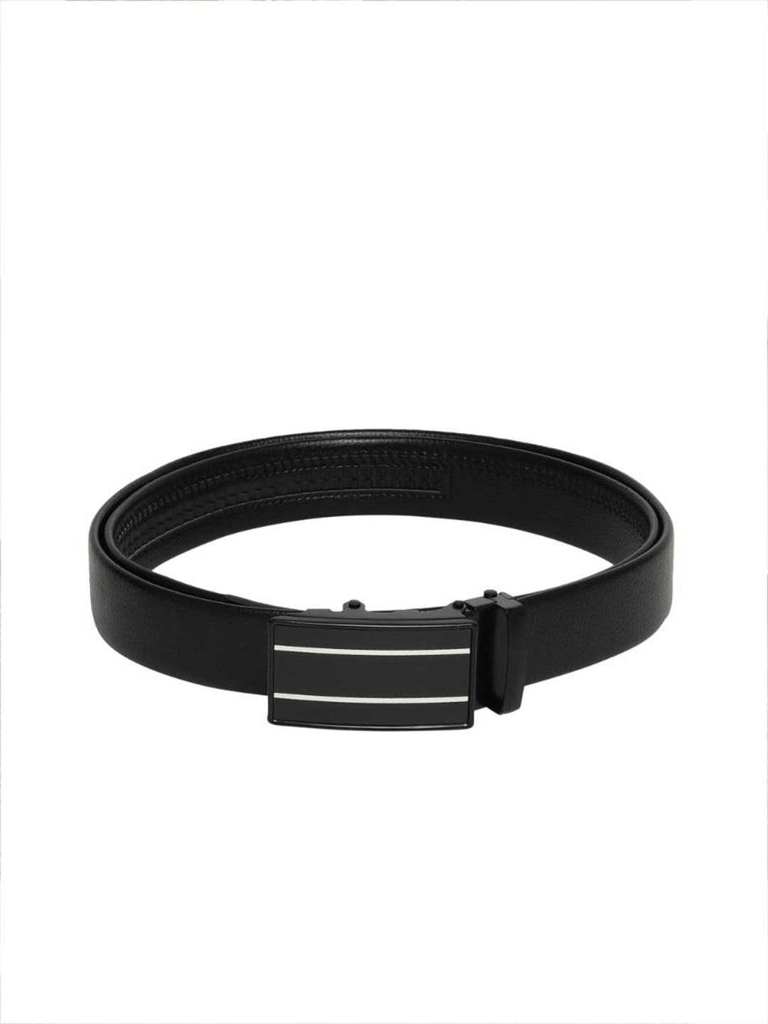 

Kastner Men Textured Slider Buckle Closure Belt, Black
