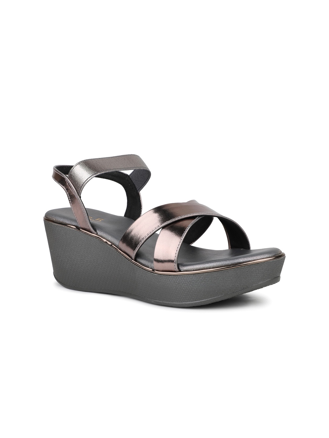 

Inc 5 Women 2 inches Peep Toe Party Wedge Sandals, Grey