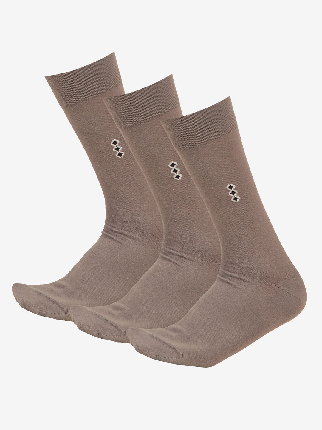 

Bodycare Men Pack of 3 Patterned Cotton Calf Length Socks, Grey