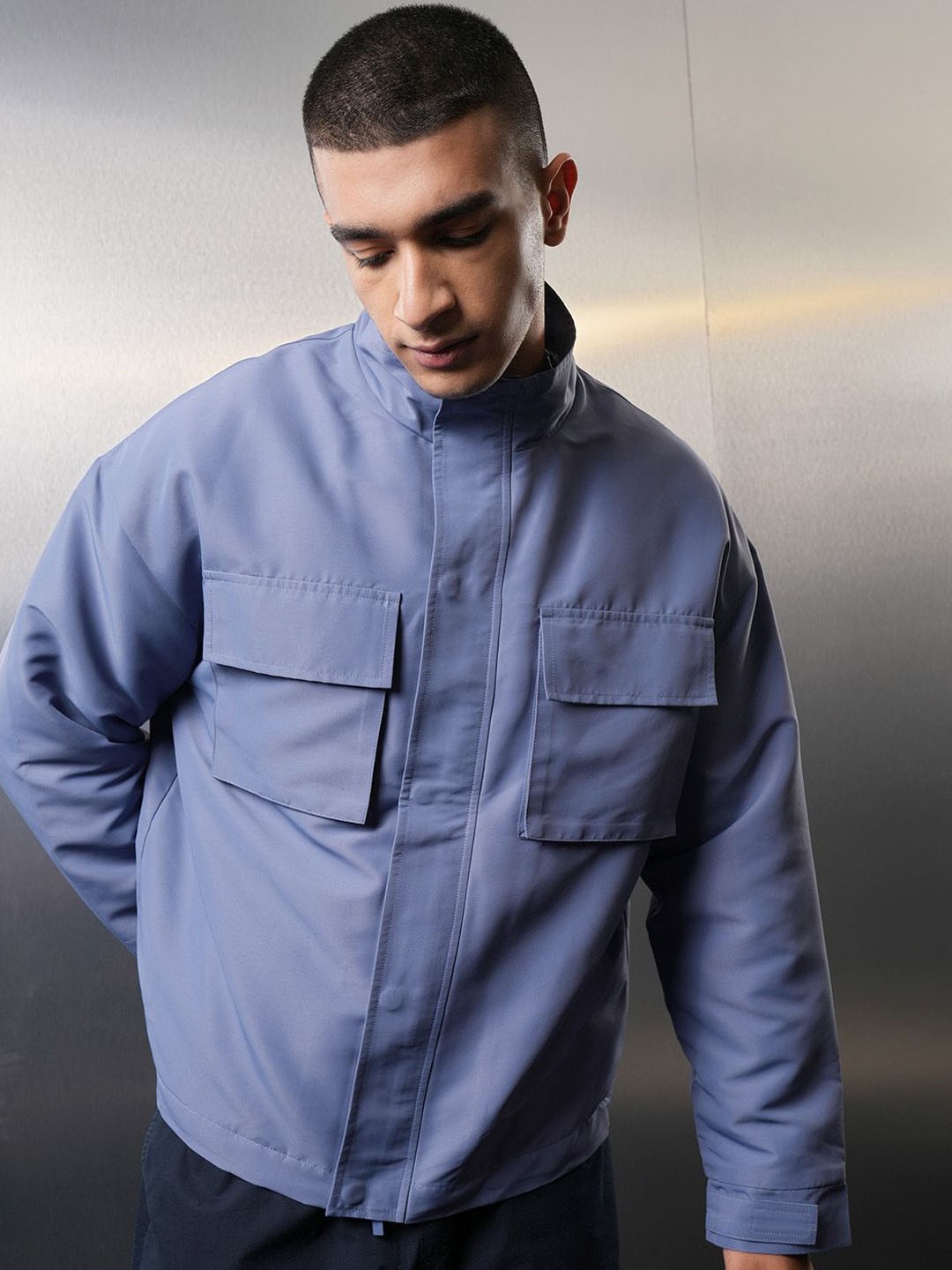 

KETCH Men Crop Sporty Jacket, Navy blue