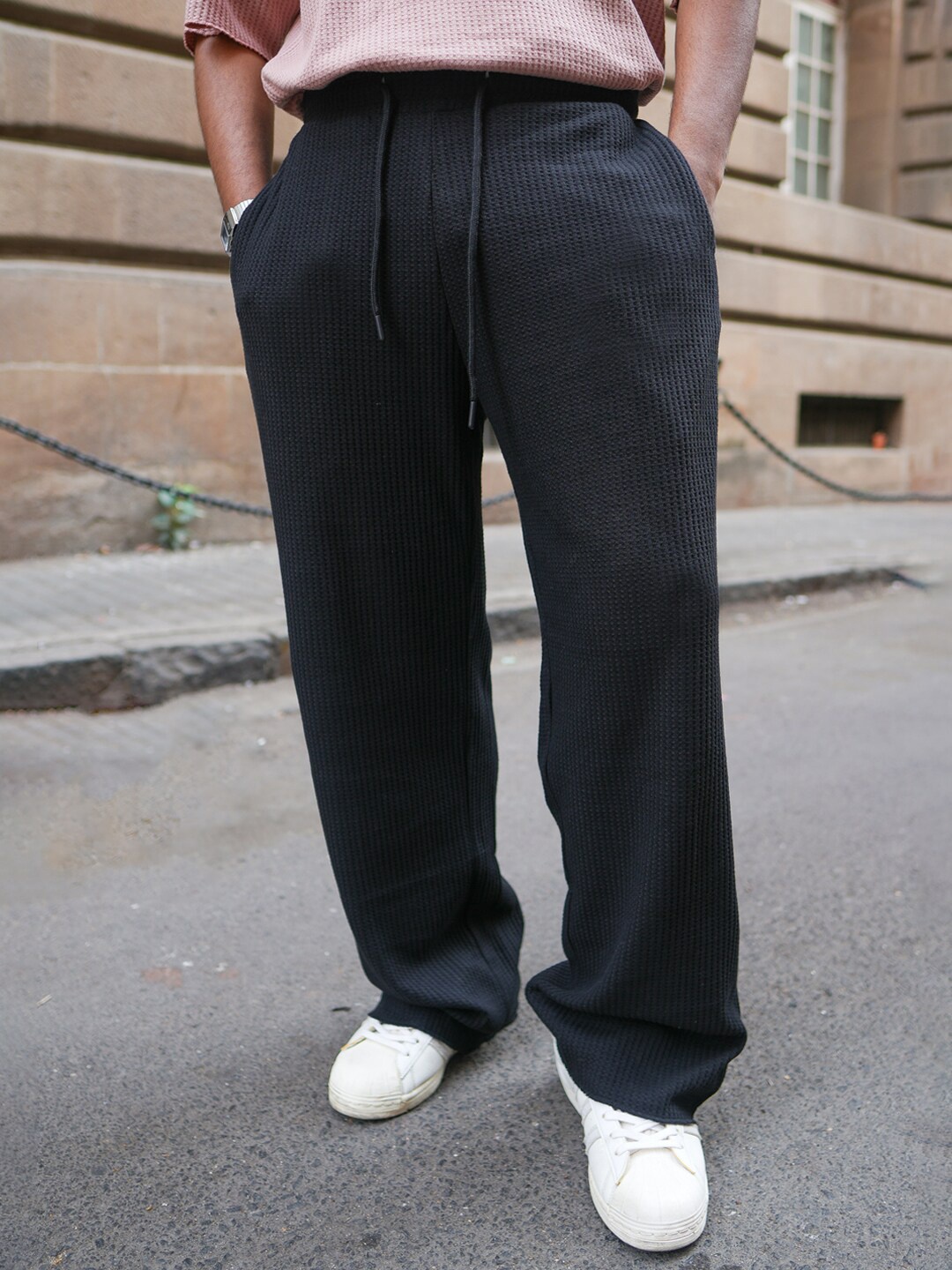 

Powerlook Men Baggy Fit Track Pants, Black