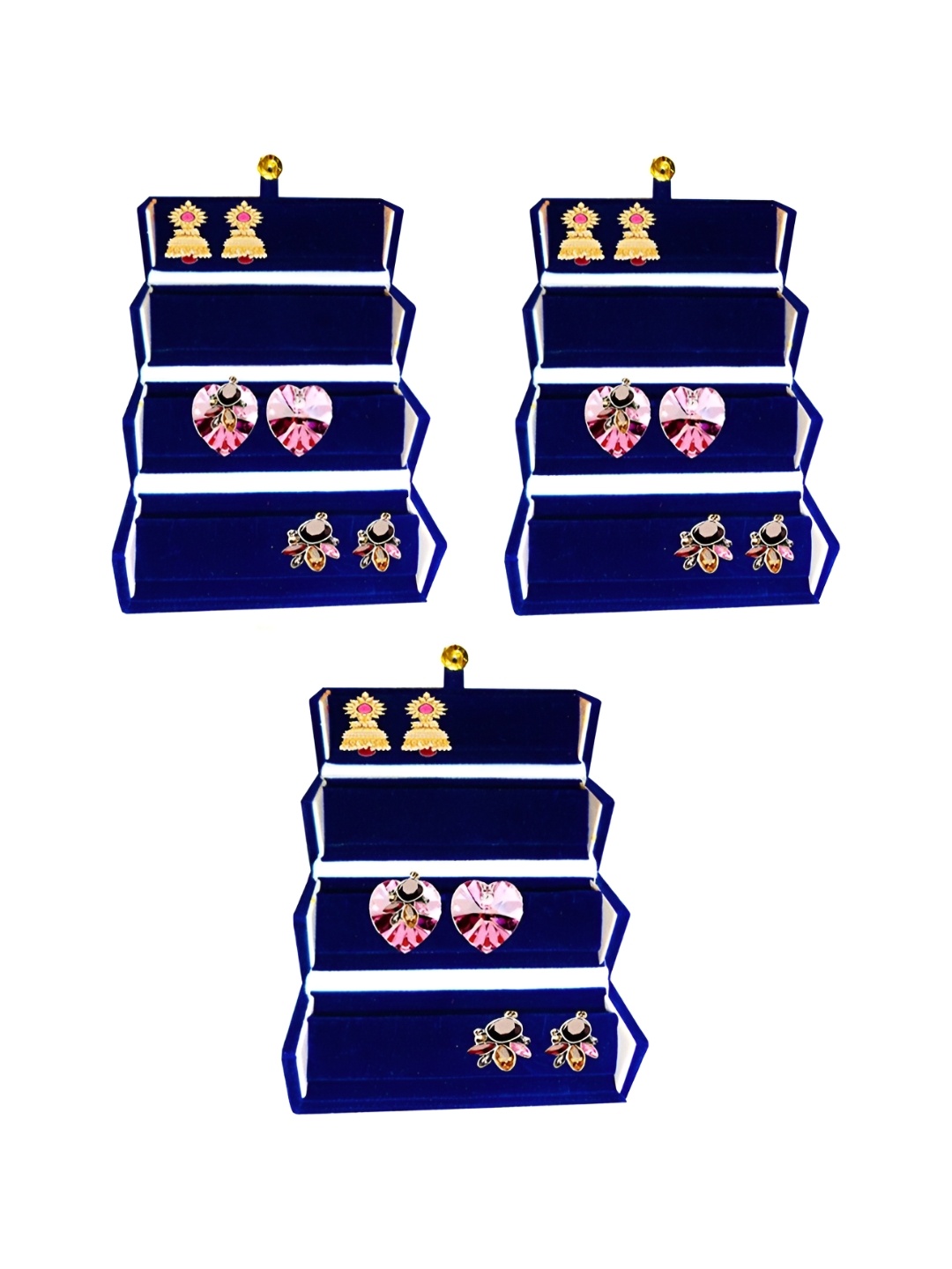 atorakushon Blue Set of 3 Reusable Jewellery Organiser Organisers
