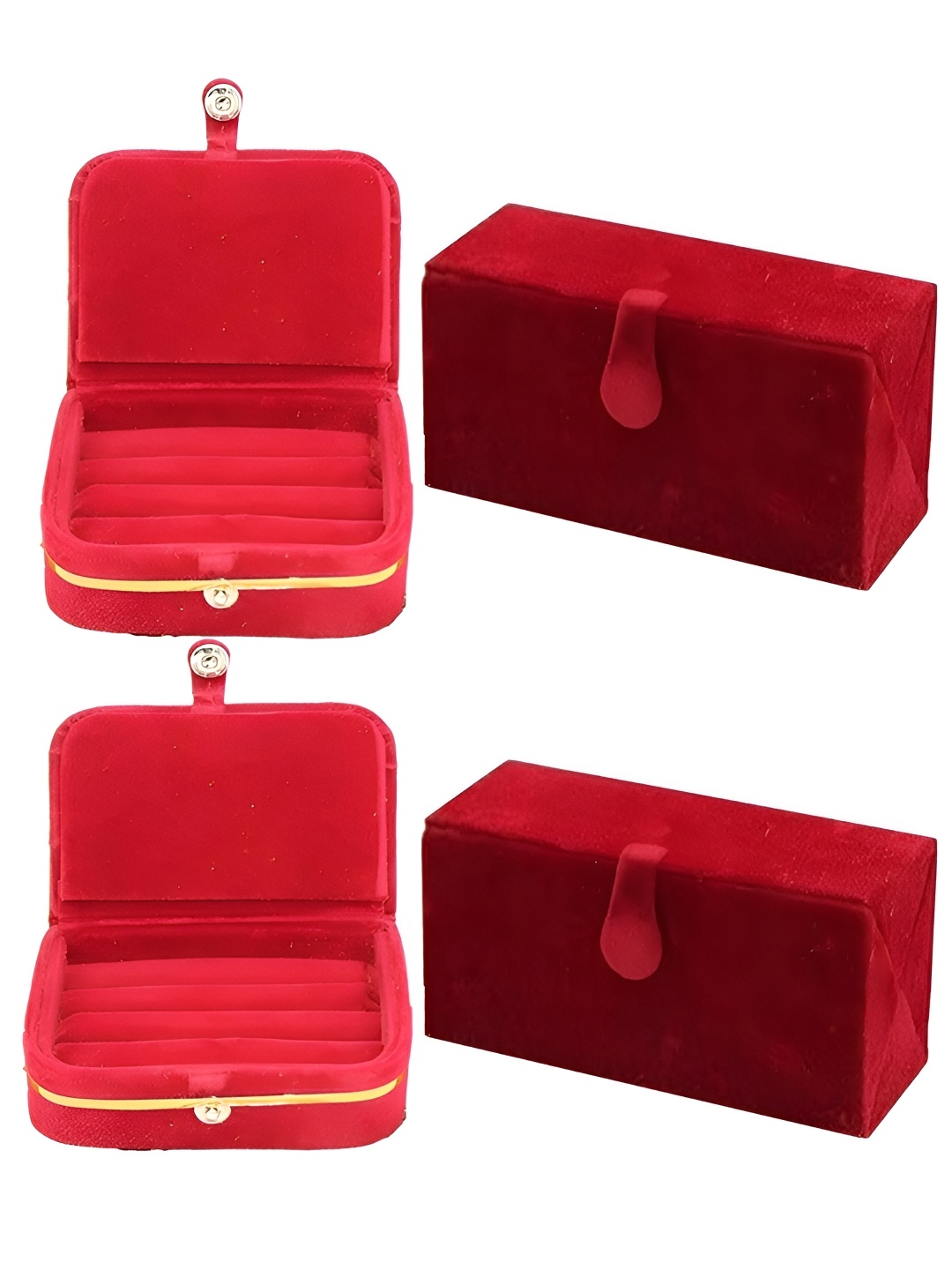 

atorakushon Maroon Set of 4 Reusable Jewellery Organiser Organisers