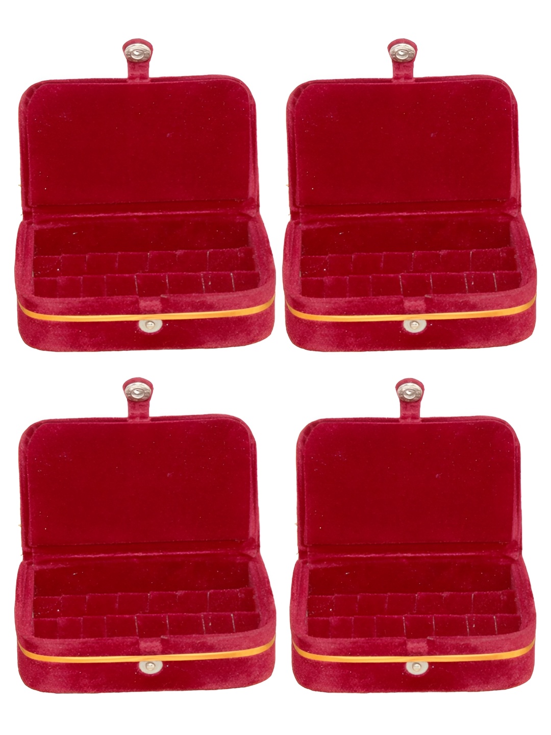 atorakushon Maroon Set of 4 Reusable Jewellery Organiser Organisers