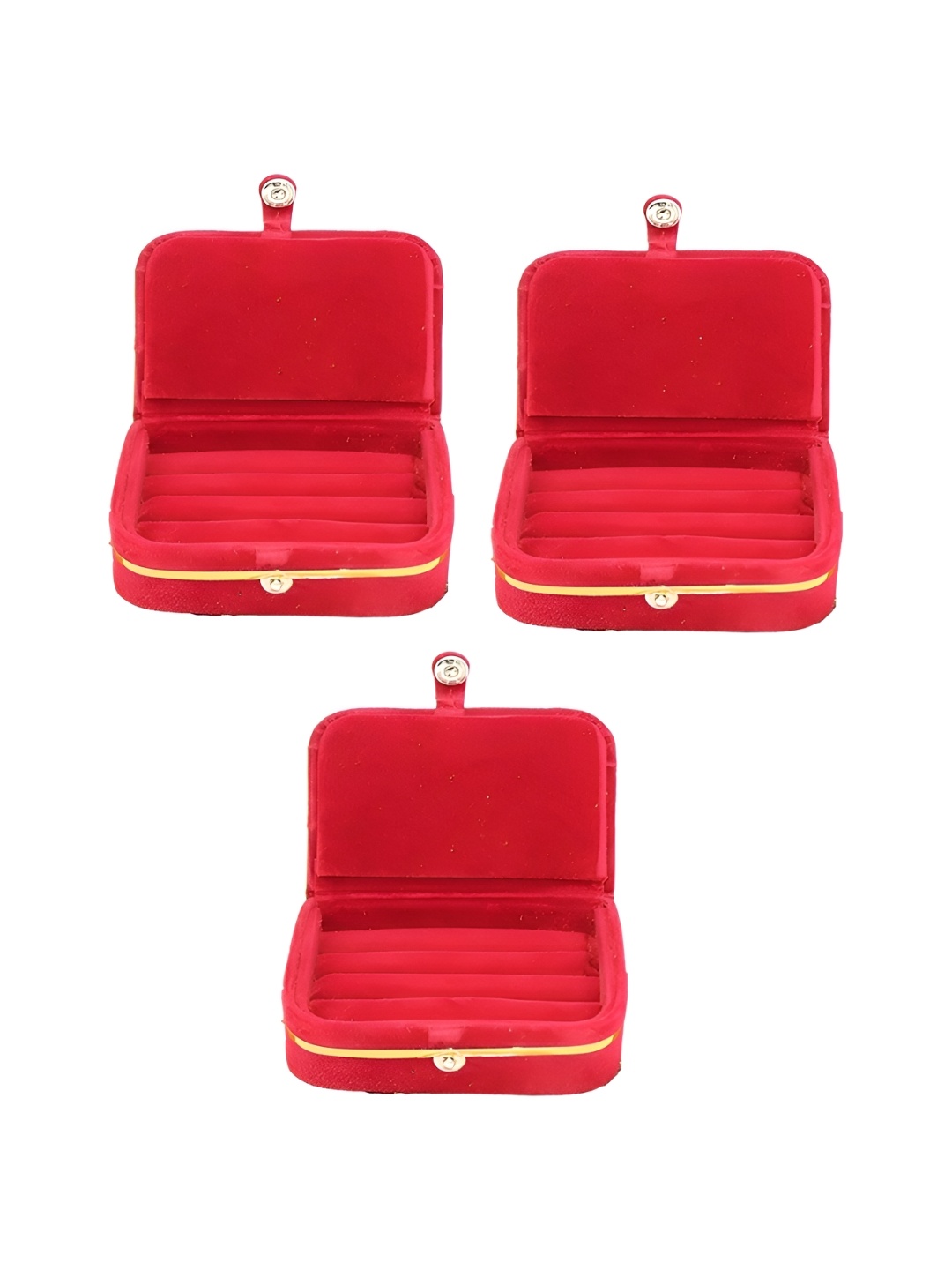 

atorakushon Maroon Set of 3 Reusable Jewellery Organiser Organisers
