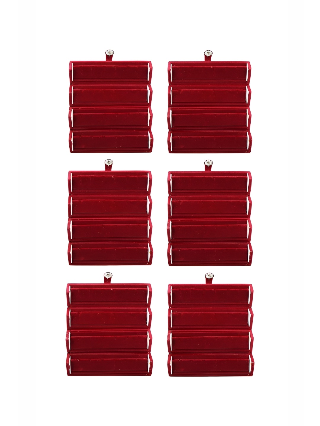 

atorakushon Maroon Set of 6 Reusable Jewellery Organiser Organisers
