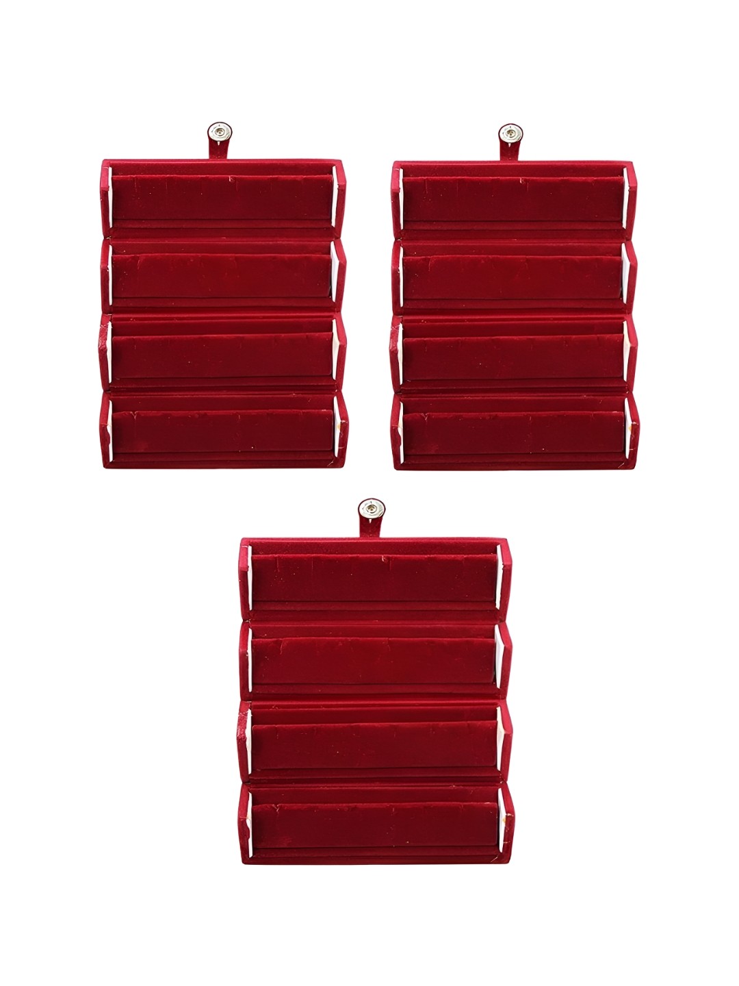 

atorakushon Maroon Set of 3 Reusable Jewellery Organiser Organisers
