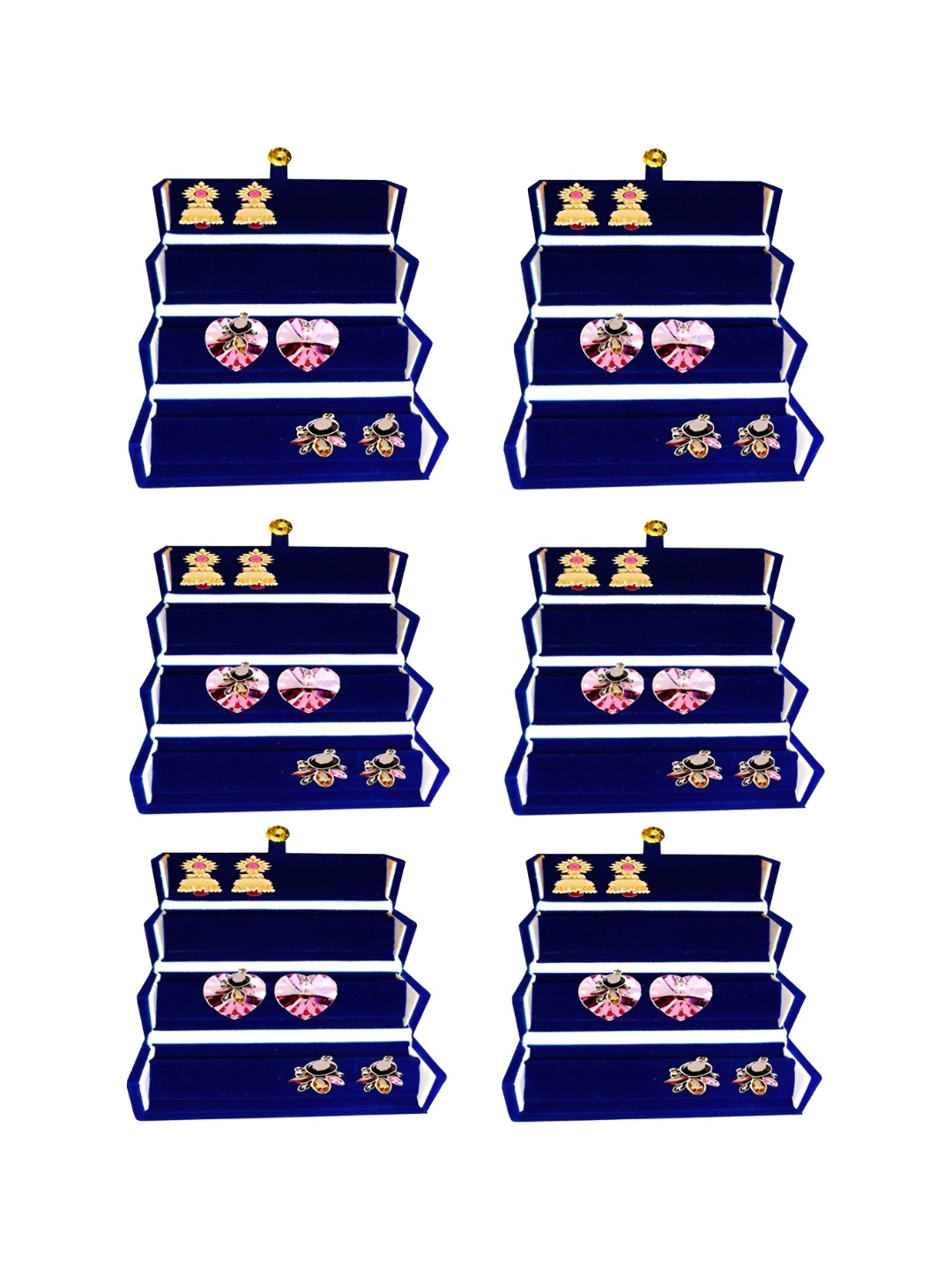 

atorakushon Blue Set of 6 Reusable Jewellery Organiser Organisers