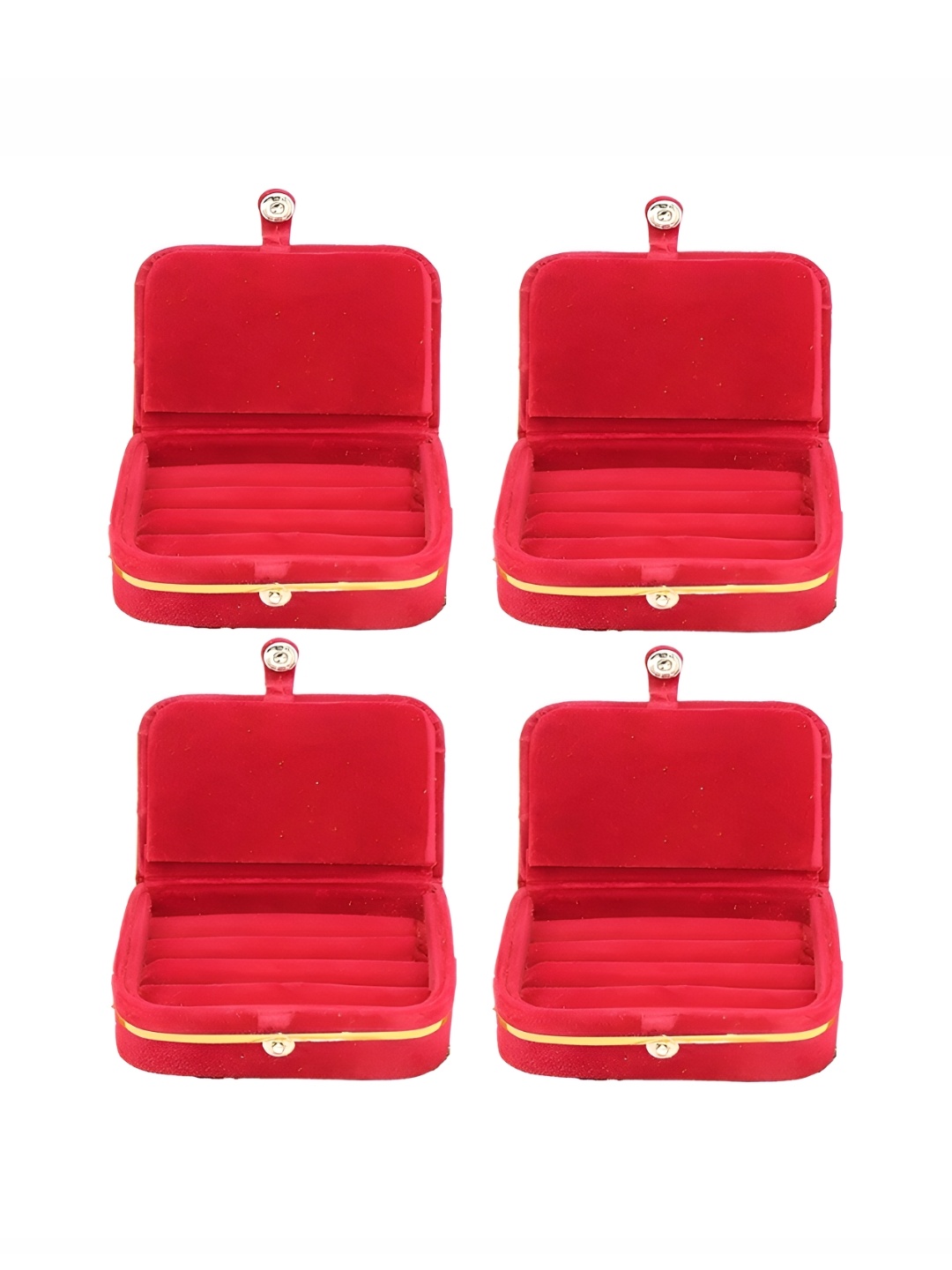 atorakushon Maroon Set of 4 Reusable Jewellery Organiser Organisers
