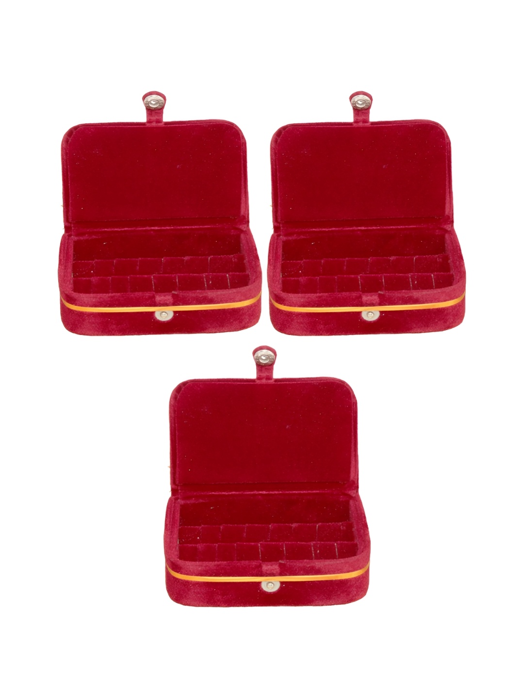 atorakushon Maroon Set of 3 Reusable Jewellery Organiser Organisers