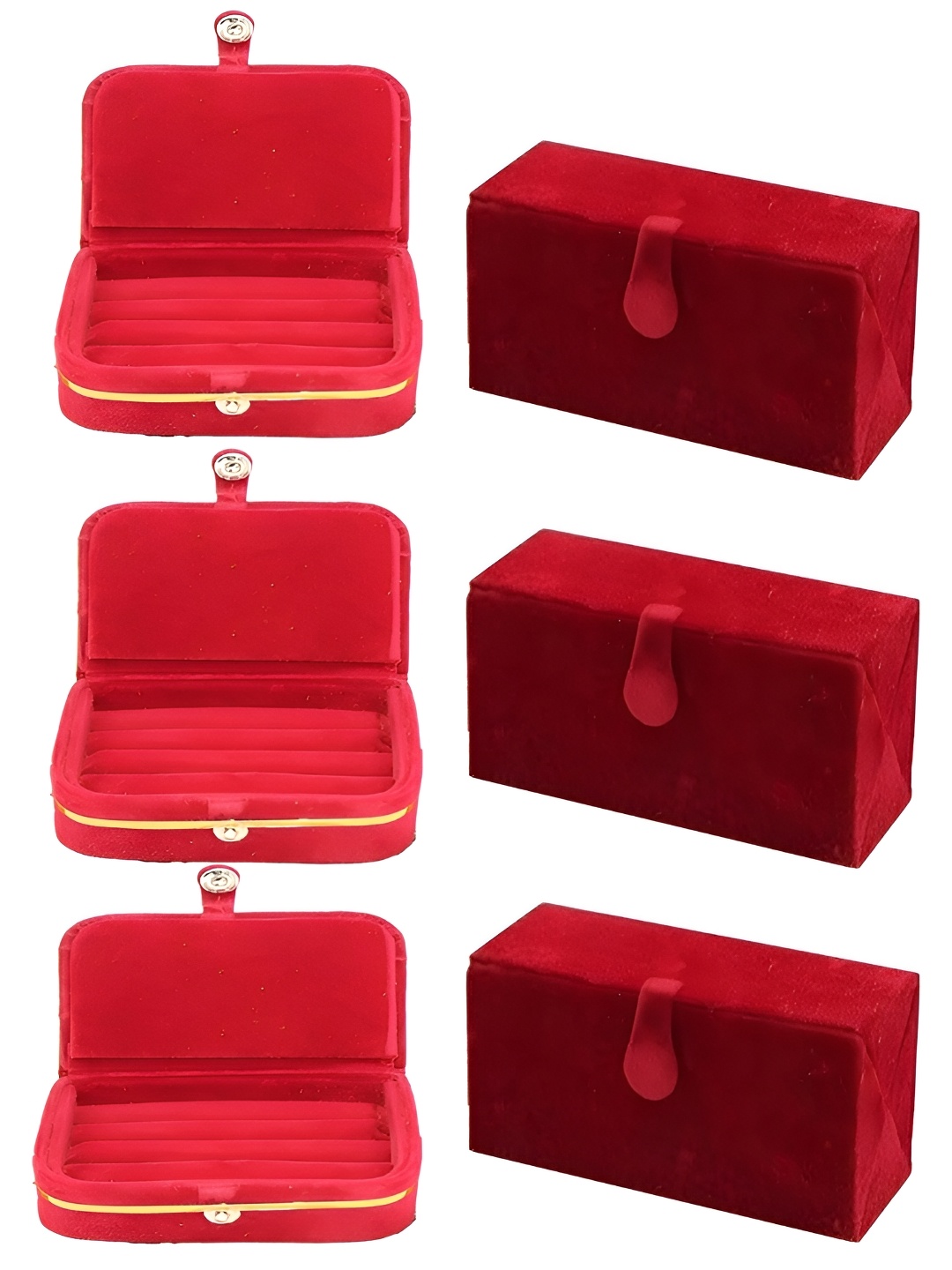 atorakushon Maroon Set of 6 Reusable Jewellery Organiser Organisers