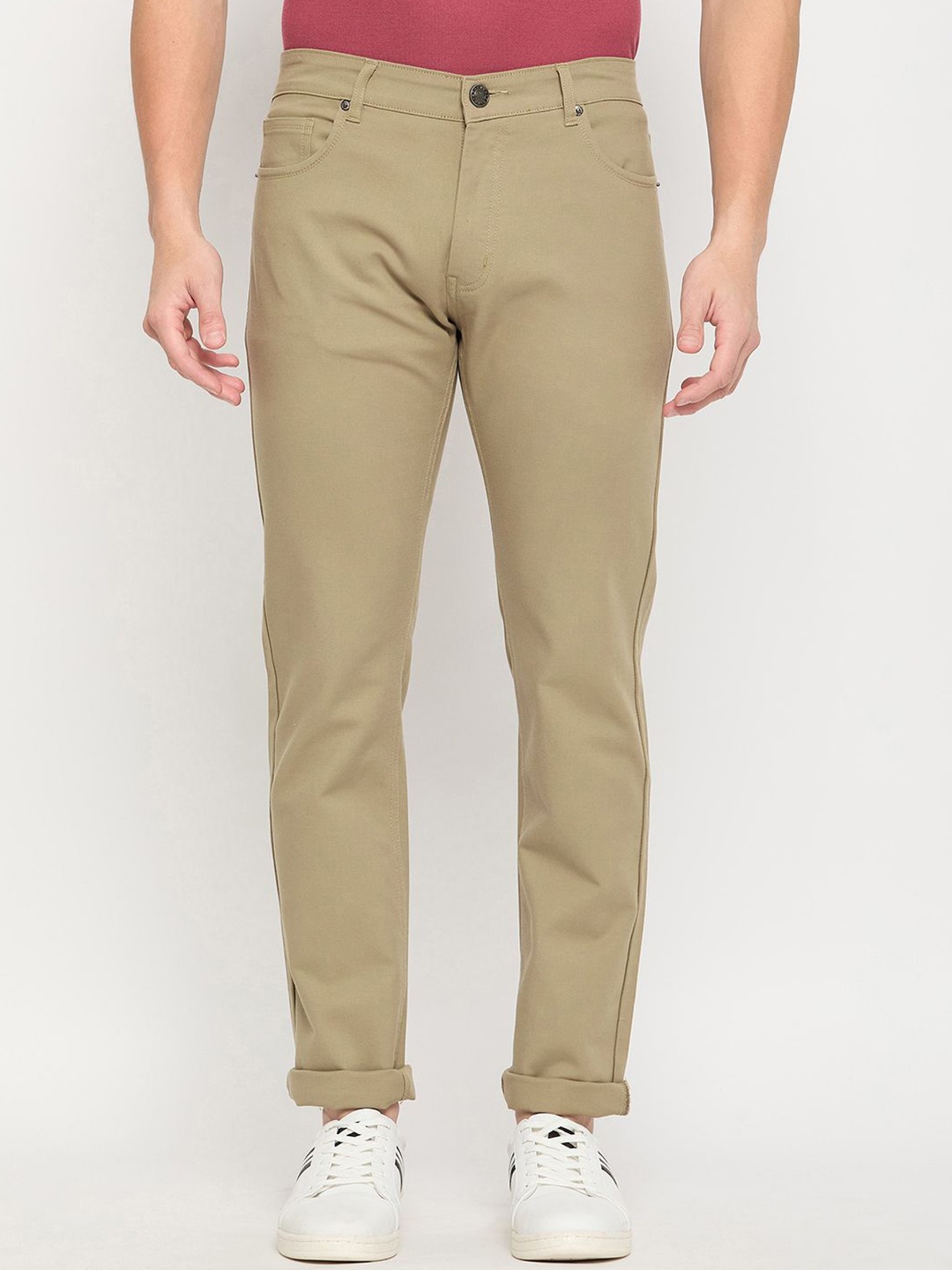 

Duke Men Slim Fit Chinos Trousers, Beige