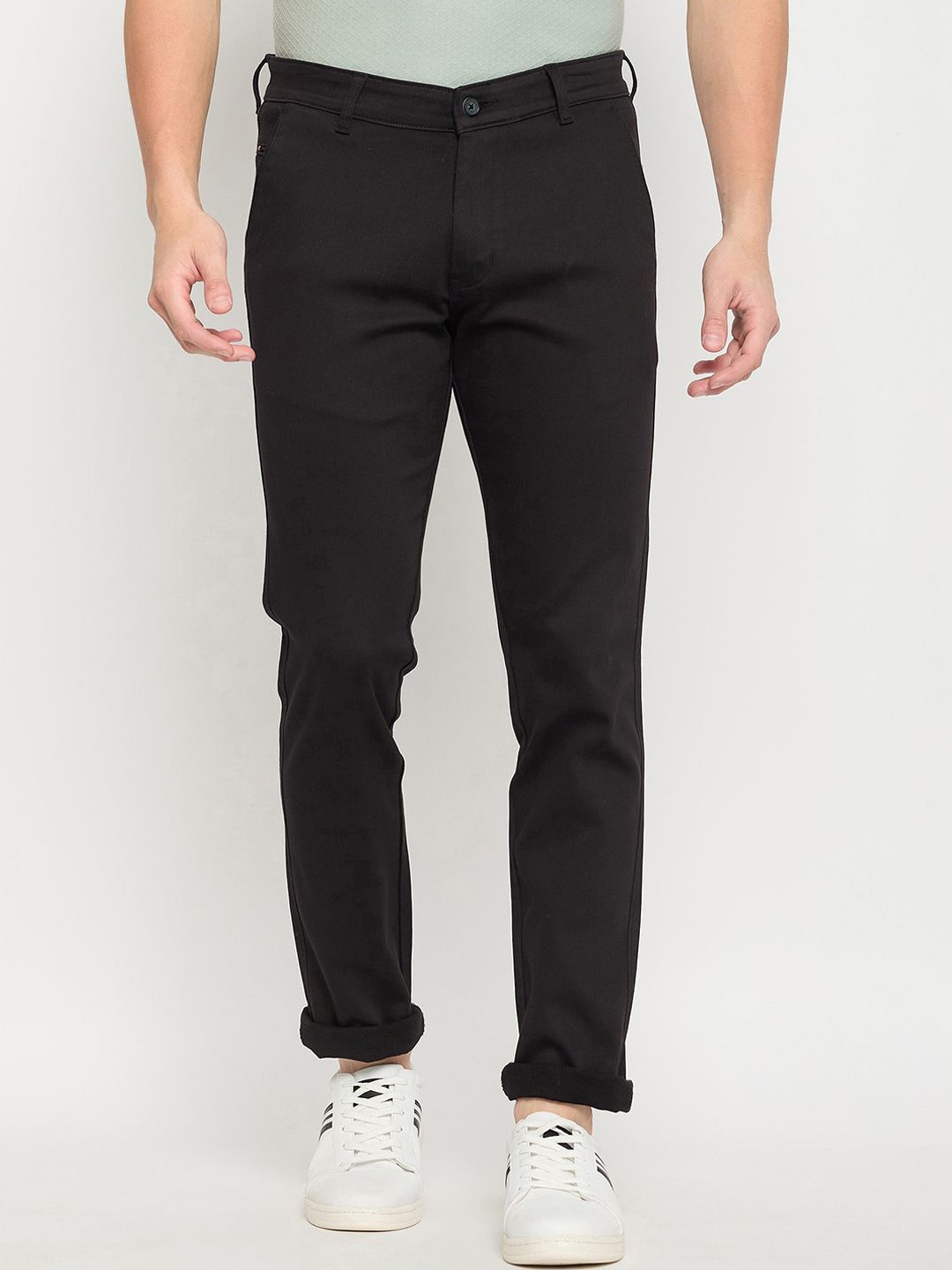 

Duke Men Slim Fit Trousers, Black