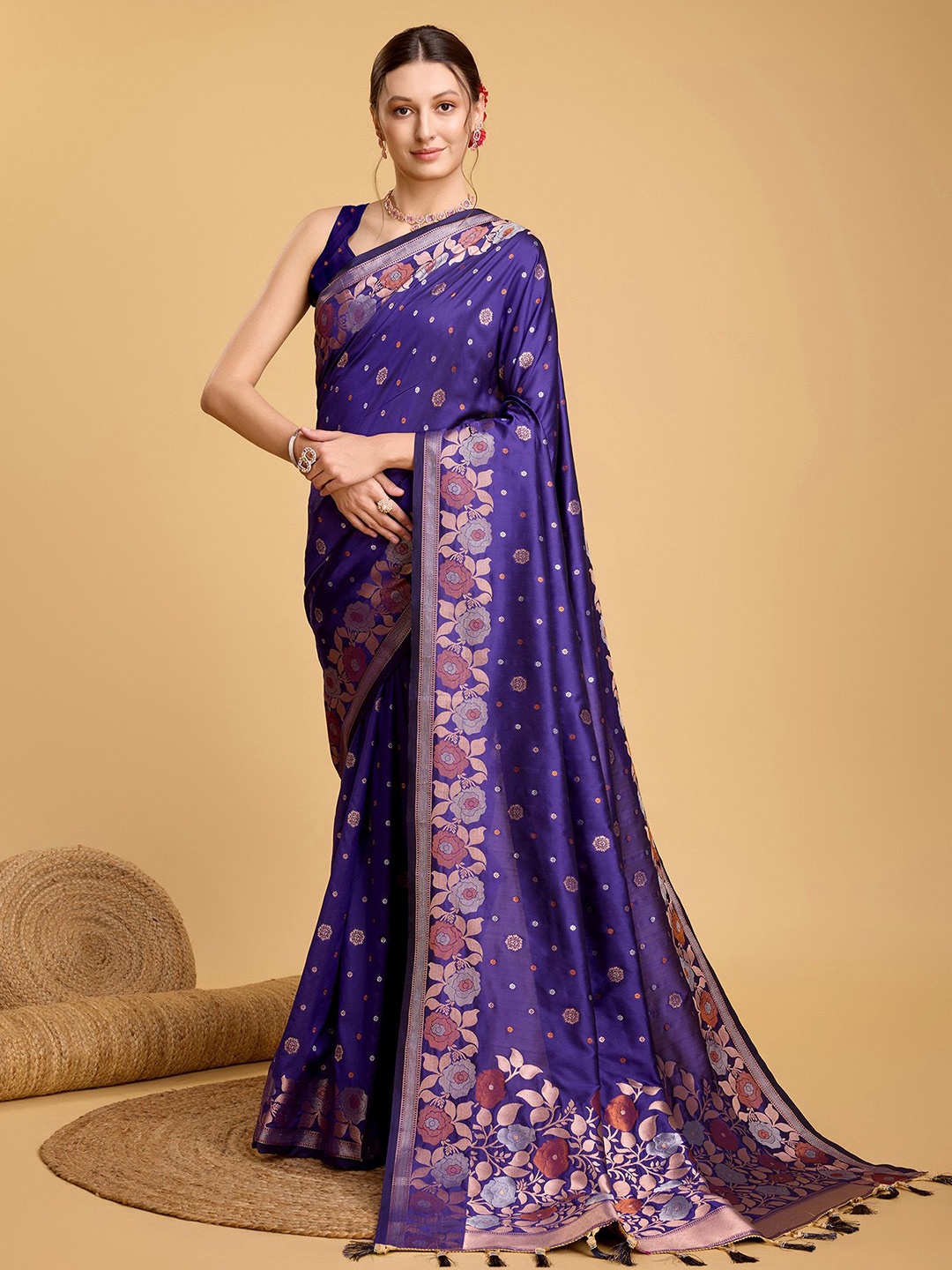 

Upalksh Woven Design Zari Banarasi Saree, Blue