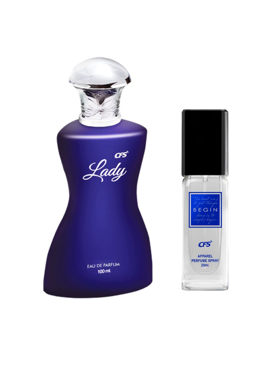 

CFS Set of Lady Eau De Parfum - 100ml & Begin Perfume Spray - 25ml, Navy blue