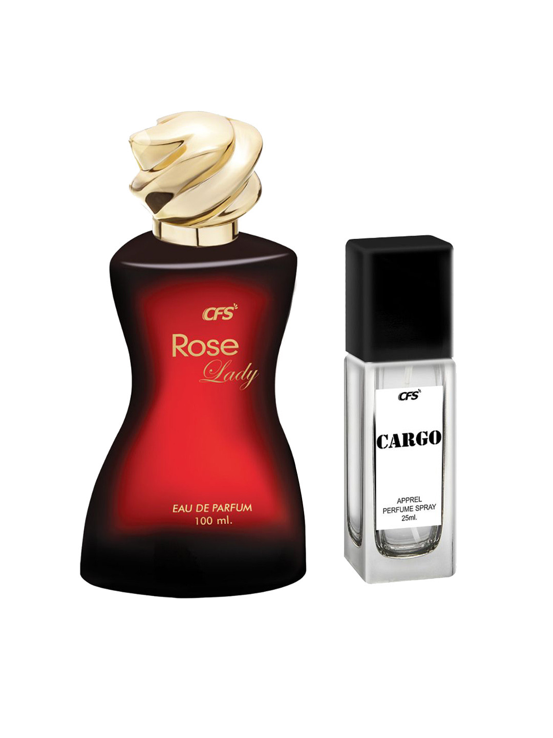 

CFS Set of Rose Lady Eau De Parfum - 100ml & Cargo Perfume - 25ml, Red
