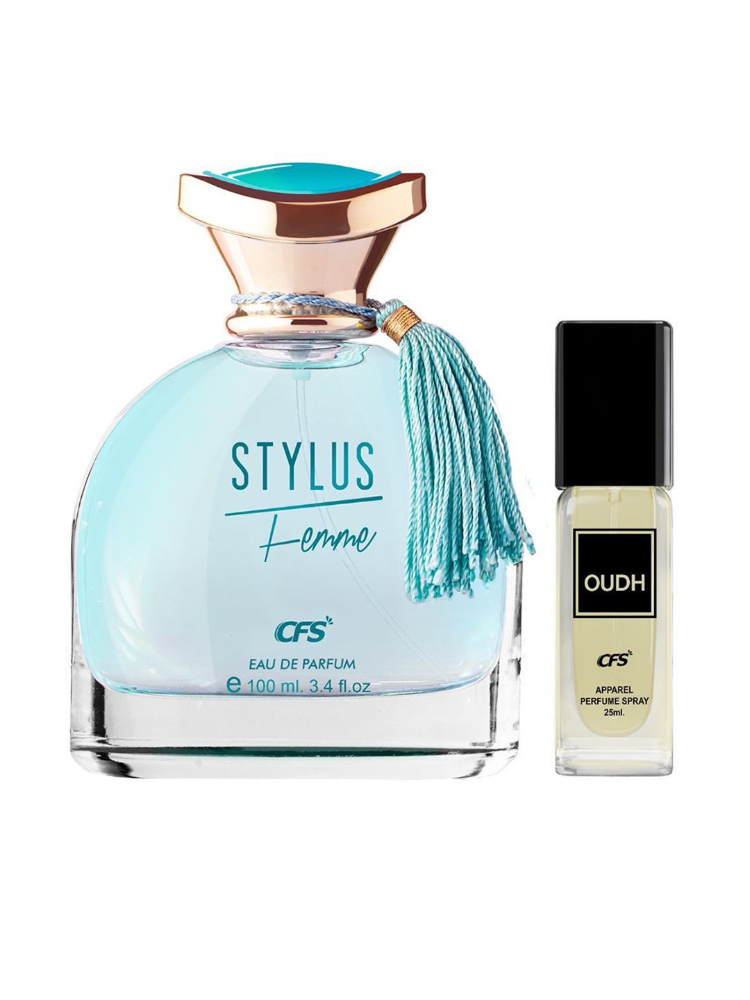 

CFS Set of Stylus Femme Eau De Parfum & Oudh Perfume Spray - 100ml + 25ml, Blue