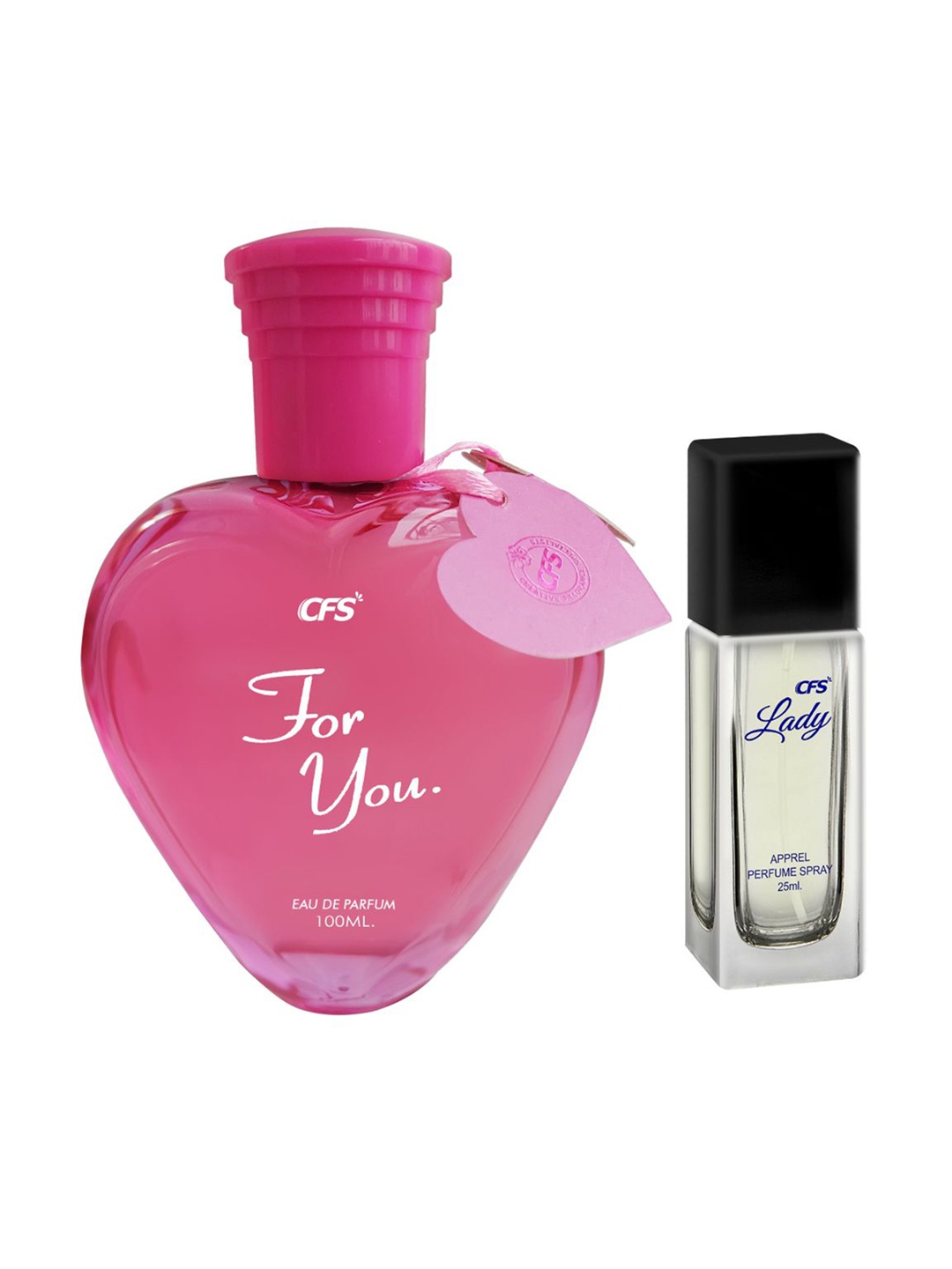 

CFS Set of For You Eau De Parfum - 100ml & Lady Apparel Perfume - 25ml, Pink